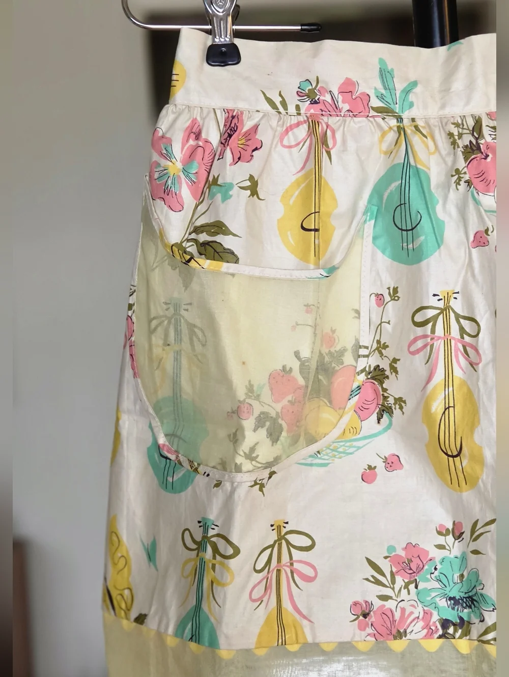 Apron Bundle (2) - Cottagecore Charming Yellow Lace Chiffon Florals